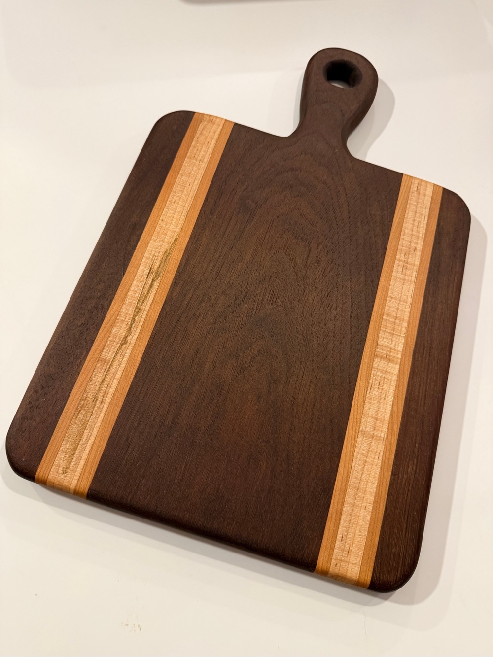 NEW Handcrafted Walnut & Maple Serving Board - Brown
